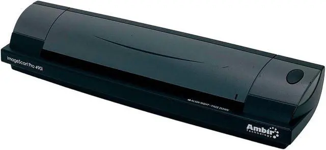 Alt view image 2 of 7 - Ambir ImageScan Pro 490i DS490 Portable Duplex ID Document Scanner USB w/Adapter