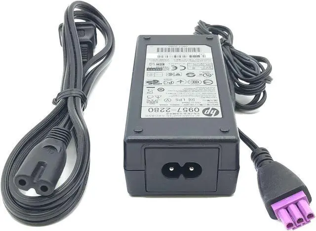 Alt view image 5 of 6 - HP AC DC Adapter Model 0957-2280 +32V 750mA 3-pin tip w/Cord OEM  Genuine