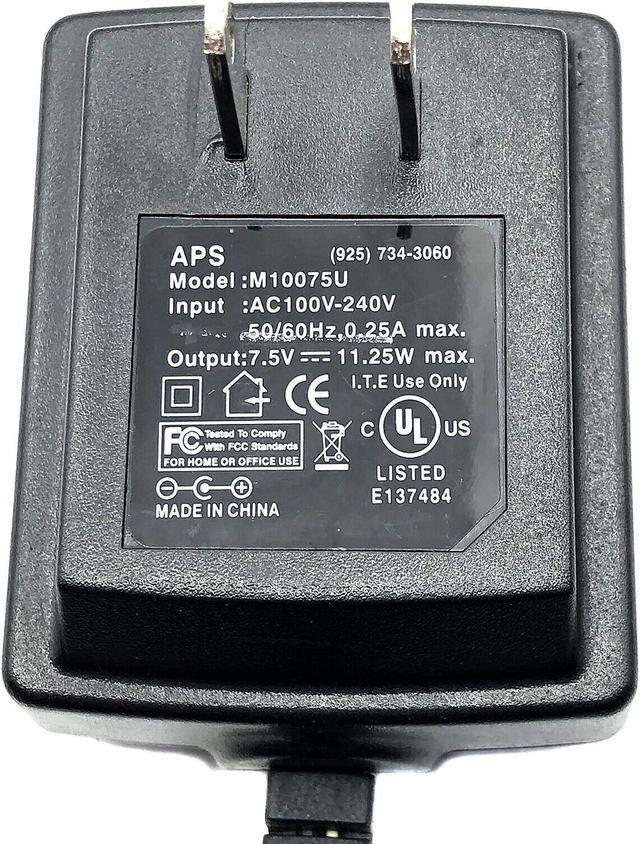 Alt view image 2 of 6 - APS M10075U Wall Power Supply AC/DC Adapter 7.5V 1.5A OEM Genuine