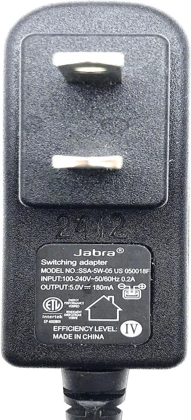 Alt view image 7 of 7 - Jabra SSA-5W-05 US 050018F Micro-USB Power Supply for Jabra BT125 BT2020 Headset Model  Genuine