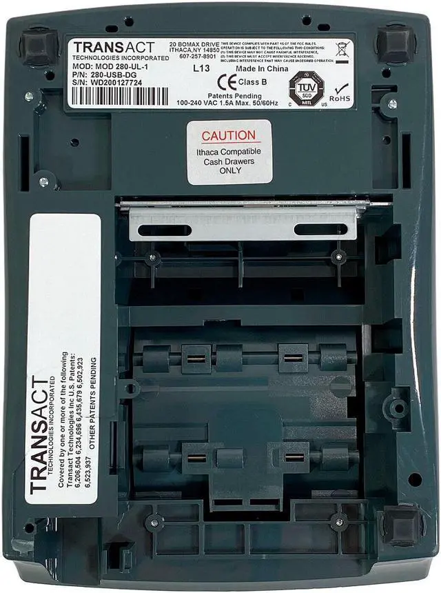 Alt view image 5 of 7 - TransAct Ithaca iTherm 280 Thermal POS Receipt Printer USB Autocutter 280-USB-DG