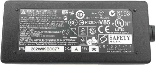 Alt view image 2 of 6 - Delta AC Adapter For eMachines eM250-1162 eM250-1915 eM350-2074 Netbook Genuine