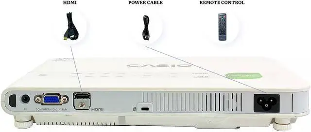 Alt view image 3 of 7 - Casio  XJ-A142 Laser/LED Hybrid DLP Projector for Multipurpose Use 2500 Lumens HDMI VGA with Accessories Bundle