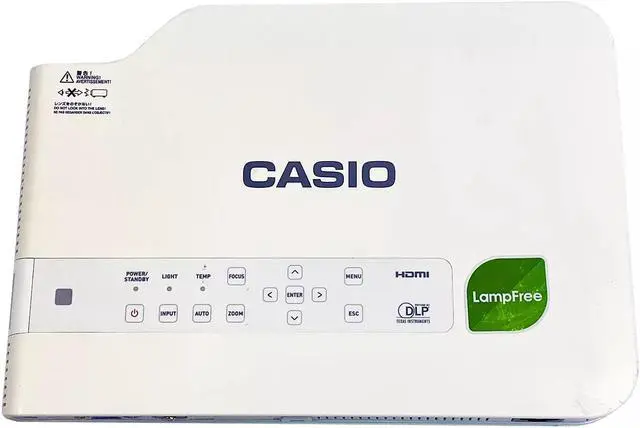 Alt view image 7 of 7 - Casio  XJ-A142 Laser/LED Hybrid DLP Projector for Multipurpose Use 2500 Lumens HDMI VGA with Accessories Bundle