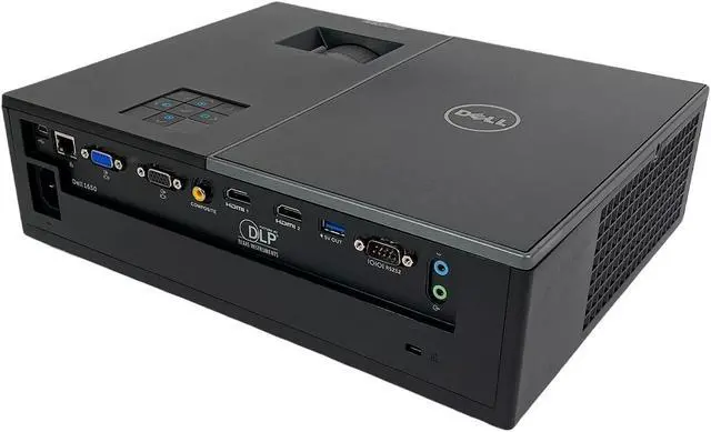 Alt view image 4 of 7 - Dell 1650 - DLP Projector Conference Room 4000 Lumens Full HD PC 3D Ready HDMI with Accessories Bundle