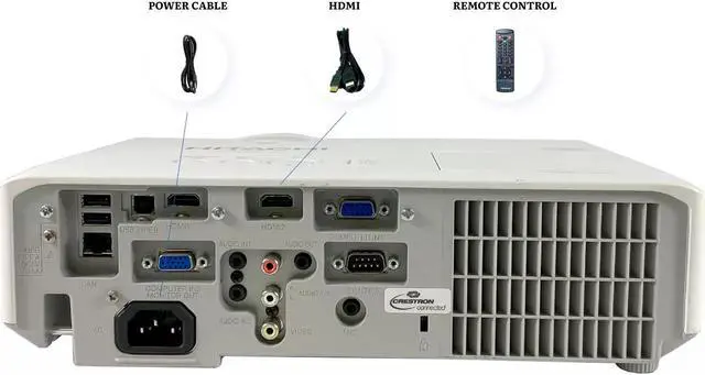 Alt view image 3 of 7 - Hitachi CP-X2541WN - 3LCD Projector 2700 Lumens Full HD HDMI with Accessories Bundle