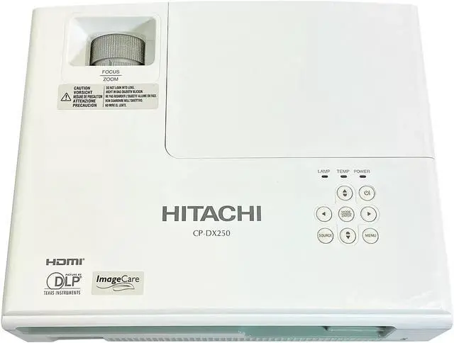 Alt view image 4 of 5 - Hitachi CP-DX250 DLP Projector 2500 ANSI 1080p 3D Ready Eco XGA Portable with Accessories Bundle
