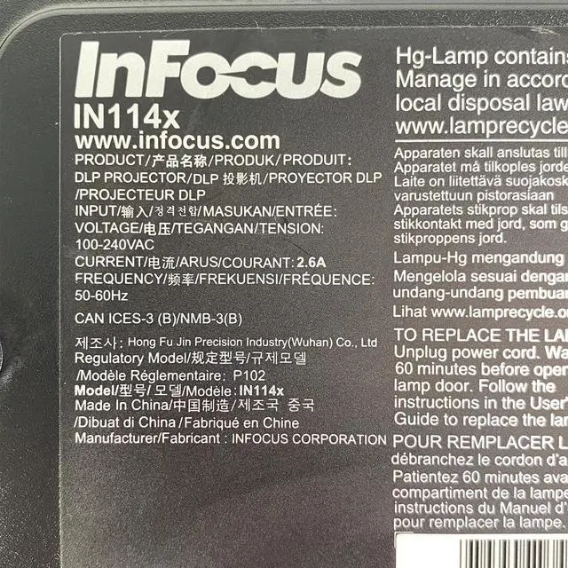 Alt view image 4 of 7 - InFocus IN114x DLP Projector 3200 Lumens XGA Full HD 1080p PC 3D Ready HDMI USB with Accessories Bundle
