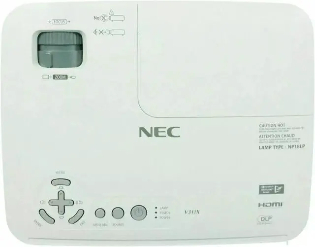 Alt view image 5 of 5 - NEC V311X DLP Projector 3100 ANSI HD 1080i HDMI 3D with Accessories Bundle