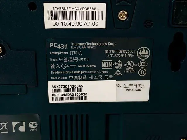 Alt view image 7 of 7 - Intermec PC43d Direct Thermal Label Printer USB LAN wIth Bundle