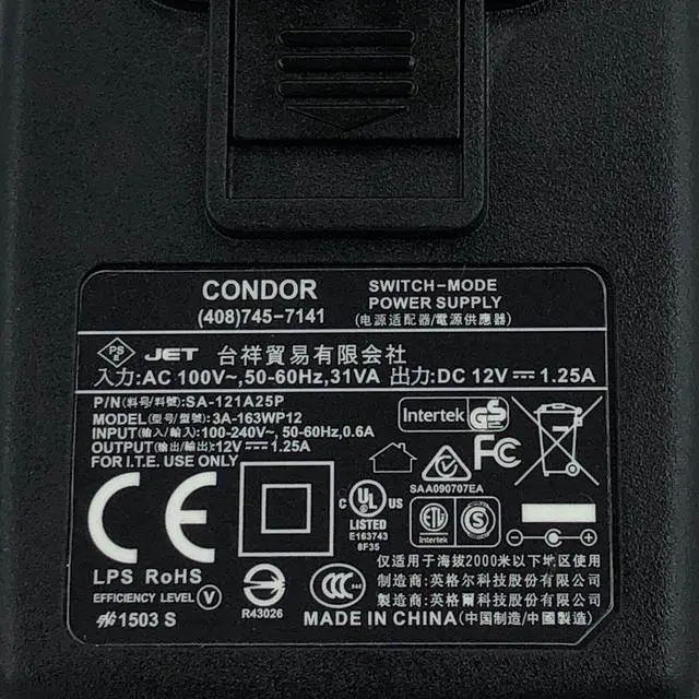 Alt view image 2 of 6 - Authentic Condor AC Adapter For WD My Book Seagate FreeAgent Linksys Netgear