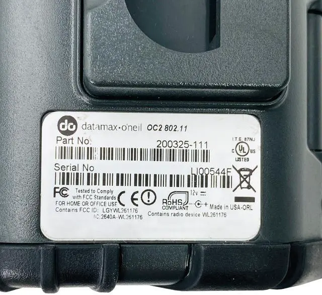 Alt view image 6 of 7 - Datamax-O'Neil OC2 Wireless Thermal Portable Barcode Printer with Cradle