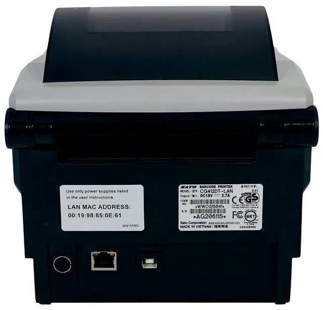 Alt view image 3 of 7 - SATO CG412DT Direct Thermal 4x6 Label Printer