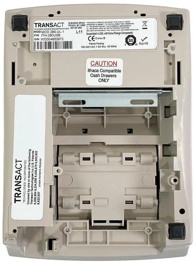 Alt view image 4 of 7 - TransAct Ithaca iTherm 280 Thermal POS Receipt Printer USB Cutter 203 DPI