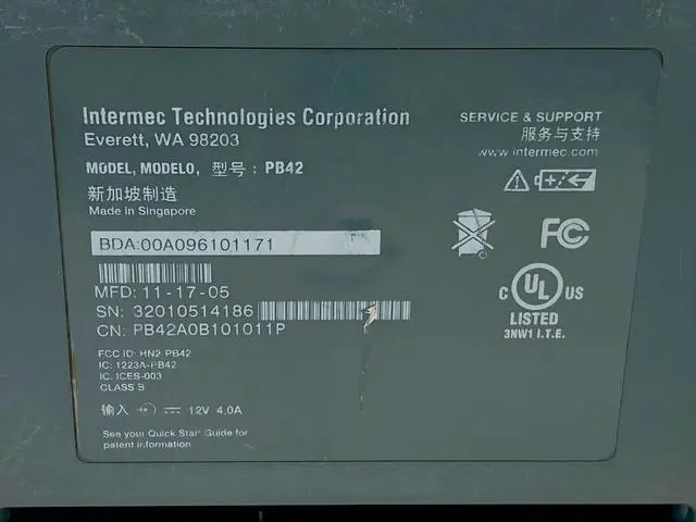 Alt view image 7 of 7 - Intermec PB42 Wireless Portable Receipt Warehouse Printer No Adapter No Battery