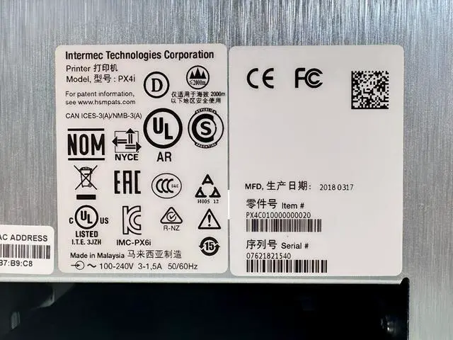Alt view image 5 of 7 - Intermec EasyCoder PX4i Thermal Transfer Label Printer USB LAN