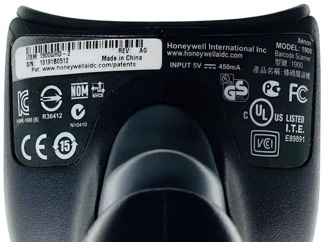 Alt view image 6 of 7 - Honeywell Xenon 1900 Handheld Barcode Scanner 1900GHD-2 w/USB Cable GRADE A!
