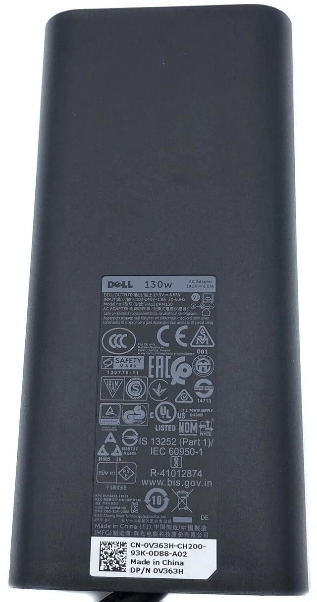 Alt view image 2 of 7 - New Genuine Dell AC Adapter For XPS 15 7590 9530 9550 9560 Series Charger OEM