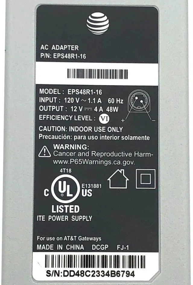 Alt view image 2 of 6 - New Genuine 48W DIRECTV AT&T EPS44R3-14 EPS44R2-13 Adapter 12V 4A OEM