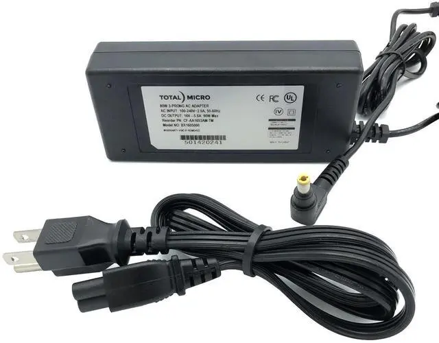 Alt view image 4 of 7 - New Genuine Total Micro BX1605000 CF-AA1653AM-TM 3-Prong AC Adapter 16V 5.6A 90W