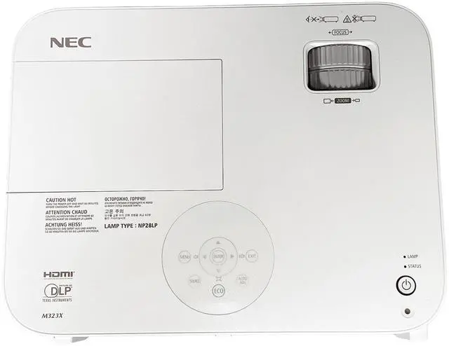 Alt view image 6 of 7 - NEC M323X - DLP Projector 3200 Lumens 1080p Included: HDMI, Remote, Power cable