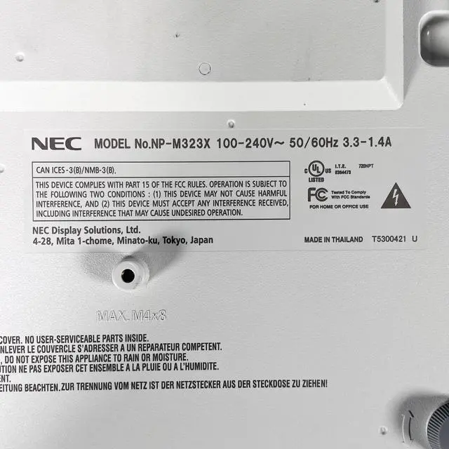 Alt view image 4 of 7 - NEC M323X - DLP Projector 3200 Lumens 1080p Included: HDMI, Remote, Power cable