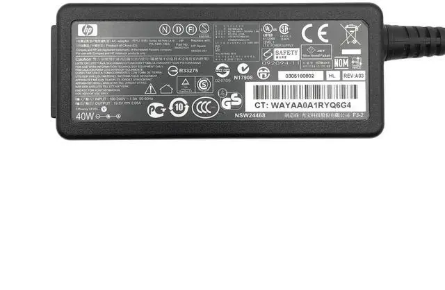 Alt view image 2 of 7 - Genuine HP 40W AC DC Adapter 19.5V 2.05A Model HSTNN-LA18 P/N 580402-001 Charger