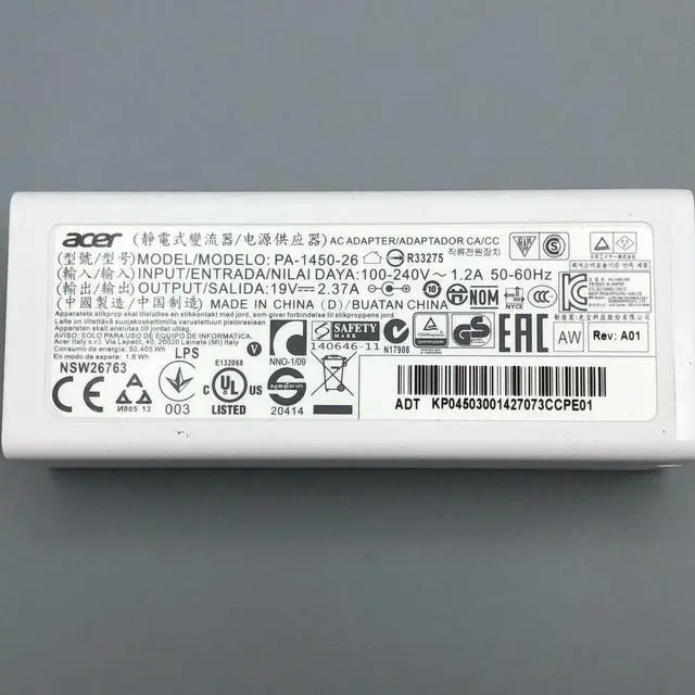 Alt view image 2 of 7 - Acer PA-1450-26 19VV 45WW Power Adapter   Genuine