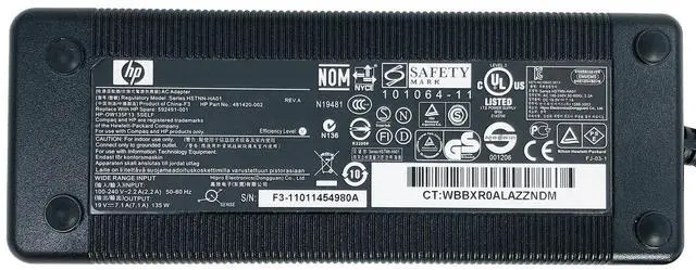 Alt view image 5 of 5 - HP HSTNN-HA01 19VV 135WW Power Adapter   Genuine