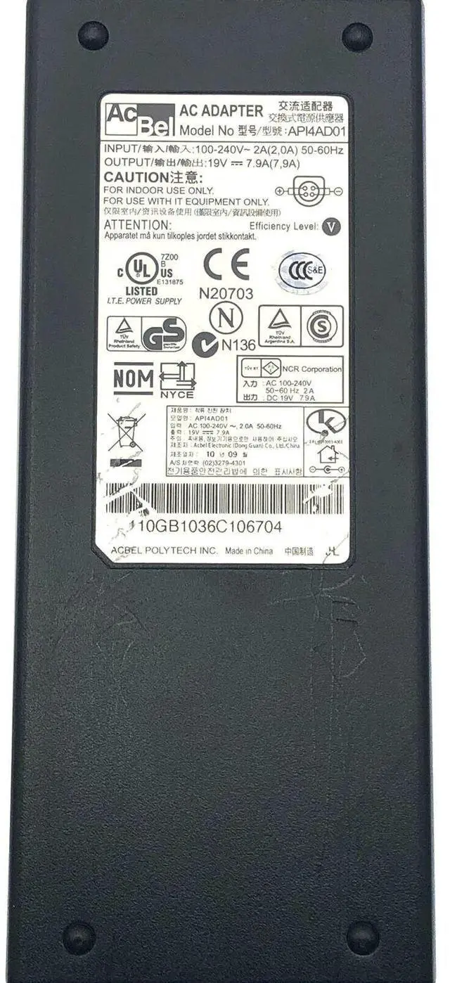 Alt view image 2 of 7 - AcBel API4AD01 19VV 150WW Power Adapter   Genuine