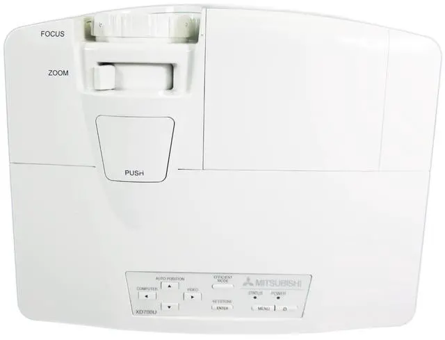 Alt view image 6 of 7 - Mitsubishi XD700U DLP Projector 5000 ANSI Large Venue PC 3D Ready HD HDMI Remote