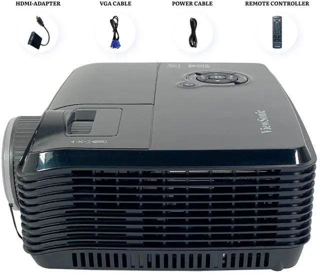 Alt view image 3 of 7 - ViewSonic PJD5112 DLP Projector Portable 2600 ANSI PC 3D Ready HDMI-Adapter