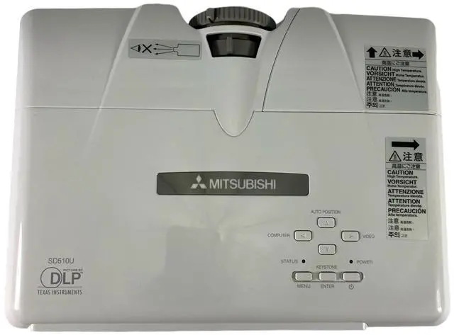 Alt view image 5 of 6 - Mitsubishi SD510U DLP Projector 2600 Lumens Home Theater HD HDMI-Adapter Remote