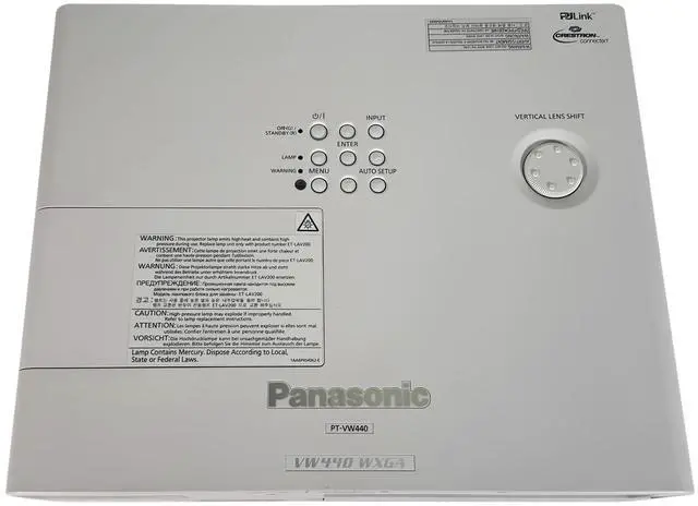 Alt view image 6 of 6 - Panasonic PT-VW440U 3LCD Projector 4800 Lumens Home Theater 1080p HDMI w/Bundle