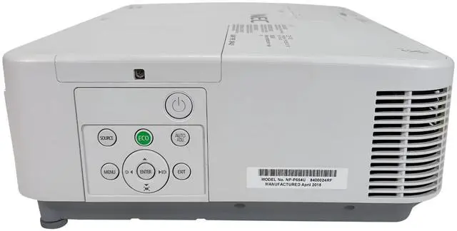 Alt view image 3 of 6 - NEC P554U 3LCD Projector WUXGA 5300 Lumens Professional Full HD HDMI w/Bundle