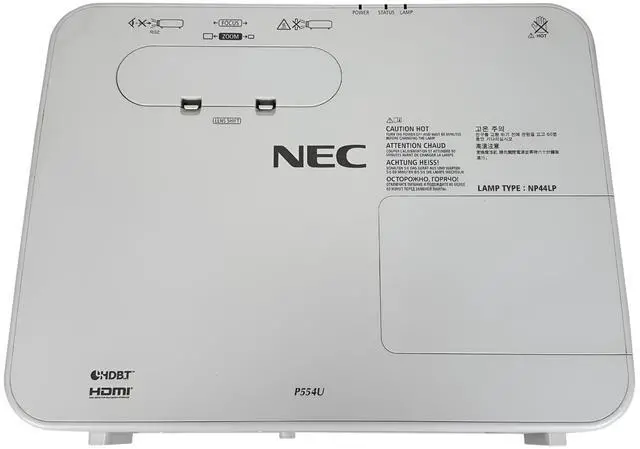 Alt view image 6 of 6 - NEC P554U 3LCD Projector WUXGA 5300 Lumens Professional Full HD HDMI w/Bundle