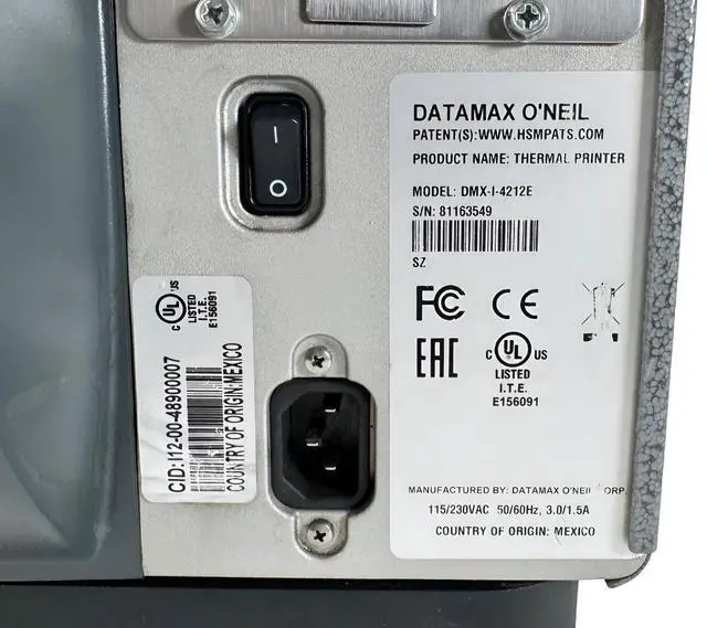 Alt view image 5 of 7 - Datamax I-4212e Mark II Thermal Label Printer Peel Rewind USB