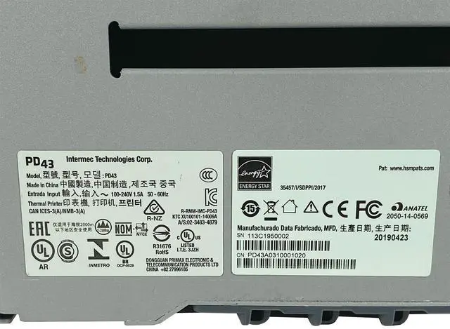 Alt view image 7 of 7 - Intermec PD43 Thermal Transfer Light Industrial Label Printer USB LAN