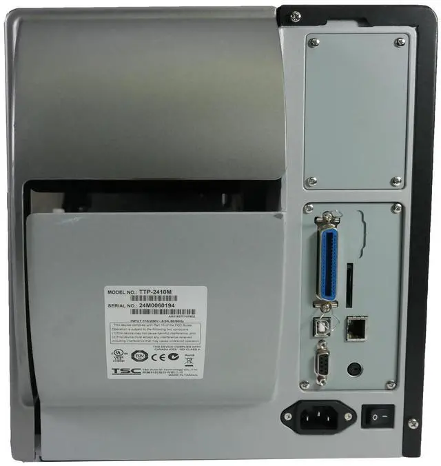 Alt view image 3 of 7 - TSC TTP-2410M Industrial Thermal Transfer Label Printer USB Serial LAN