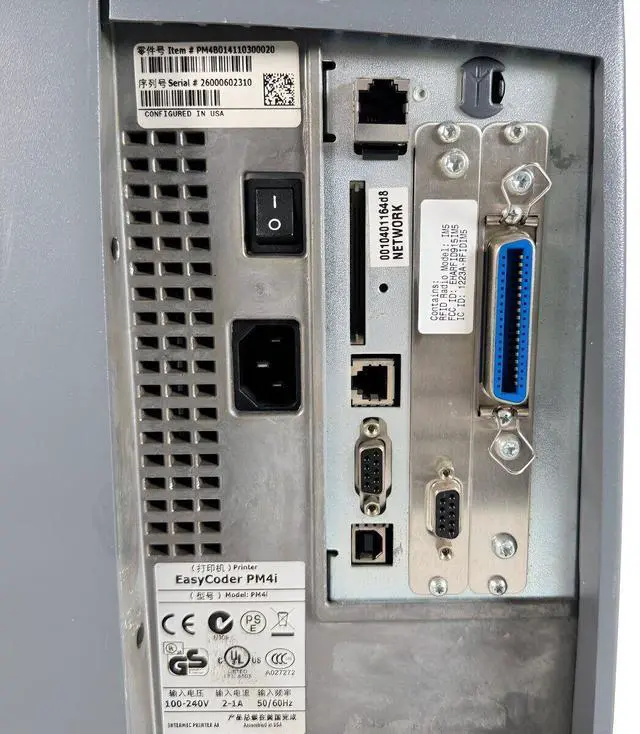 Alt view image 4 of 7 - Intermec EasyCoder PM4i RFID Thermal Transfer Label Barcode Printer Ethernet USB