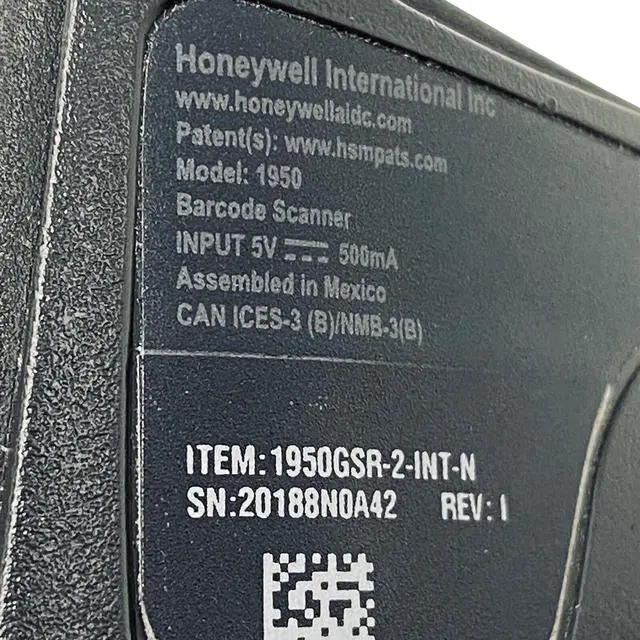 Alt view image 5 of 7 - Honeywell Xenon 1950g Barcode Scanner Imager w/USB Cable