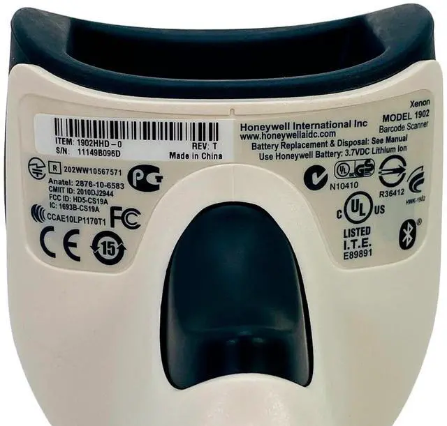 Alt view image 7 of 7 - Honeywell Xenon 1902 Barcode Scanner 1902HHD-0 w/CCB01-010BT Cradle & USB Cable