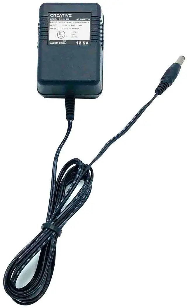 Main image of Genuine Creative A125-800 Power Supply 12.5V 0.8A 10W AC Adapter - 5.5x2.1mm