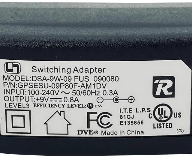 Alt view image 3 of 4 - NEW Genuine DVE Switching Power Adapter 9V 1A DSA-9W-09 FUS 090080 OEM