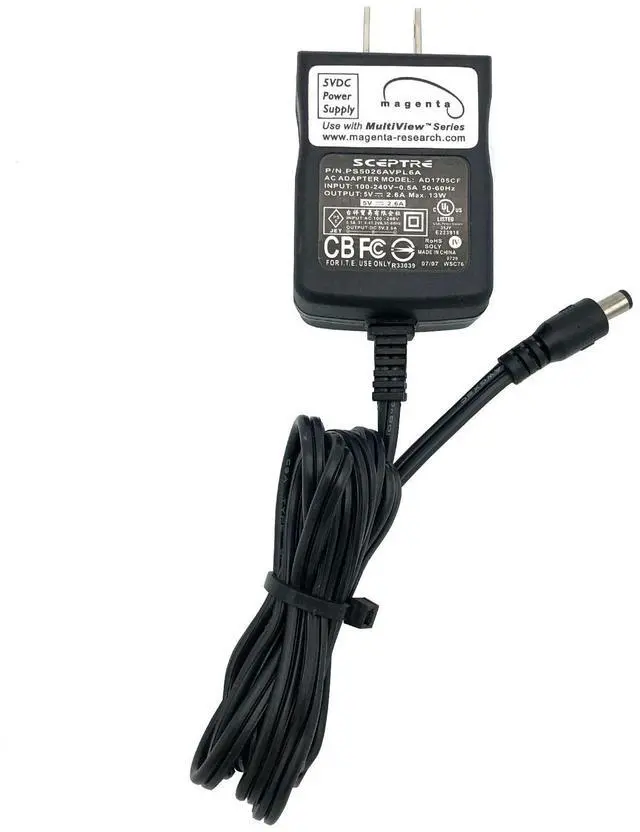 Alt view image 5 of 6 - NEW Genuine Sceptre AC Power Adapter PS-5026AVPL6A AD1705CF 5V 2.6A