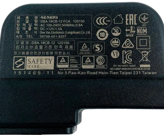 Alt view image 5 of 7 - NEW 18W Genuine Logitech DSA-18CB-12 AC Adapter  12V 1.5A 4.0 mm Power Supply