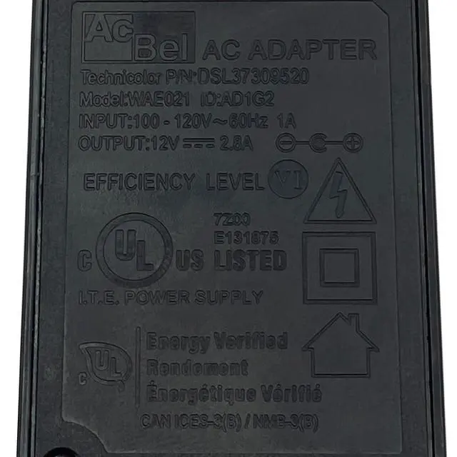 Alt view image 2 of 6 - Genuine AcBel WAE021 AC Adapter 12V 2.8A Power Supply 5.5x2.5mm DSL37309520
