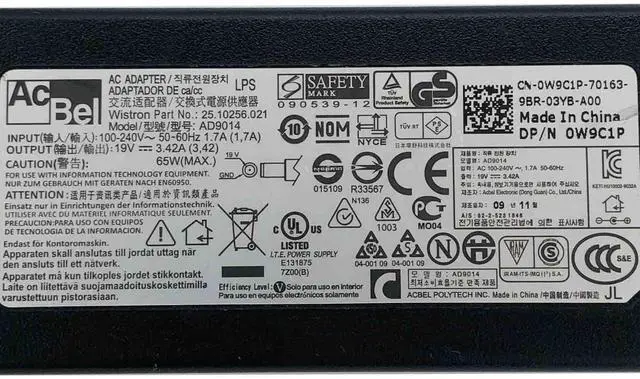 Alt view image 2 of 7 - Genuine Acbel AC Adapter AD9014 Power Supply Charger 19V 3.42A - 7.4x5.0mm