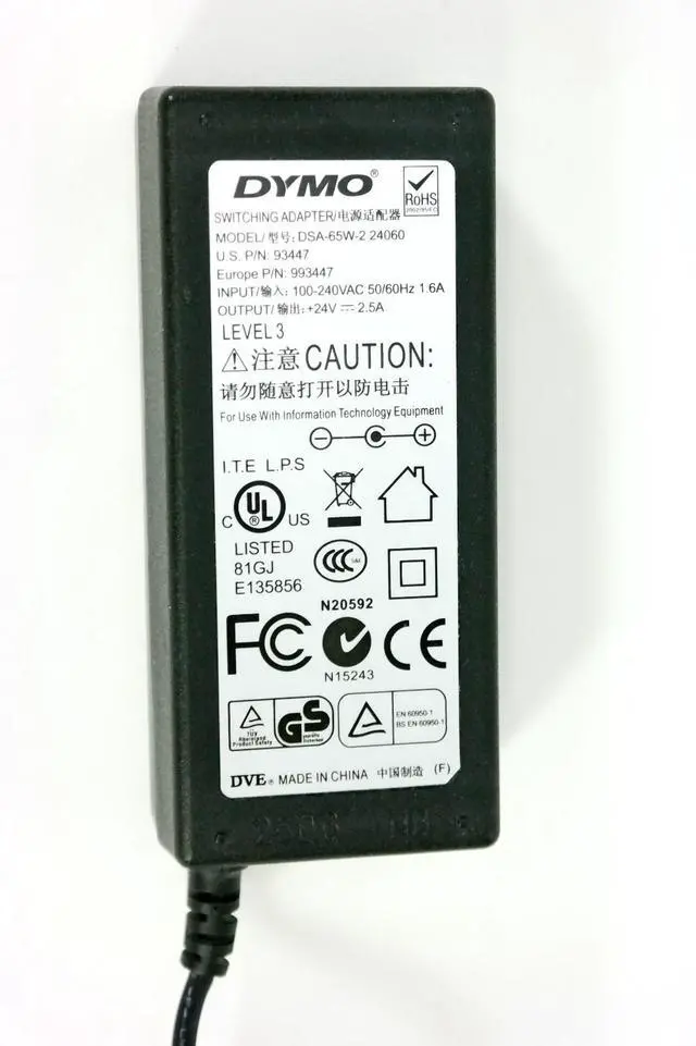 Alt view image 2 of 5 - Genuine DYMO Power Supply Adapter DYMO LabelWriter 550 Turbo Printer 2112553 Buy It Now