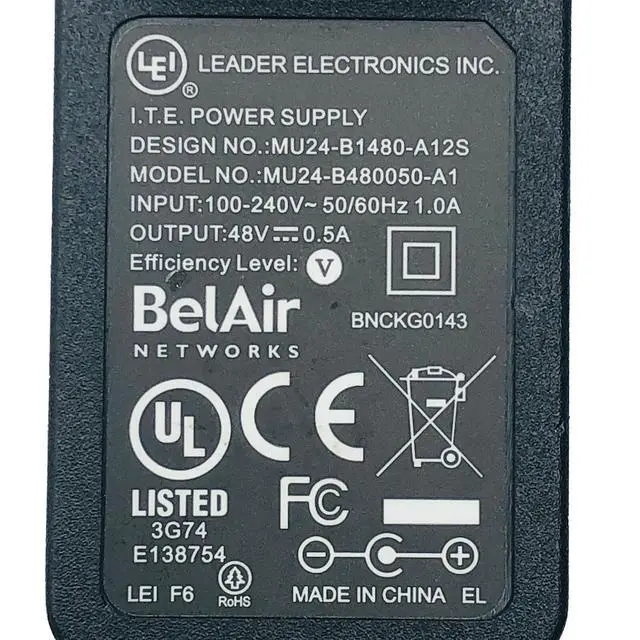 Alt view image 2 of 6 - Genuine LEI 24W AC Adapter MU24-B480050-A1 Power Supply MU24-B1480-A12S 48V 0.5A Buy It Now